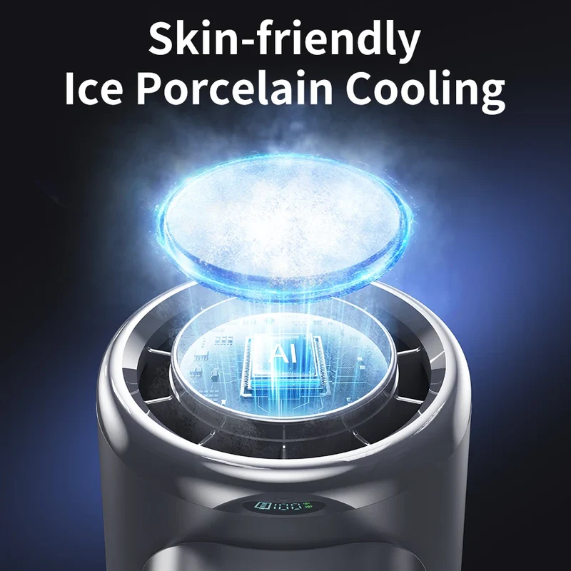 5200mAh Large Capacity Handheld Fan High Speed Refrigeration Handheld Fan 100 Speed USB Charging Portable Fan