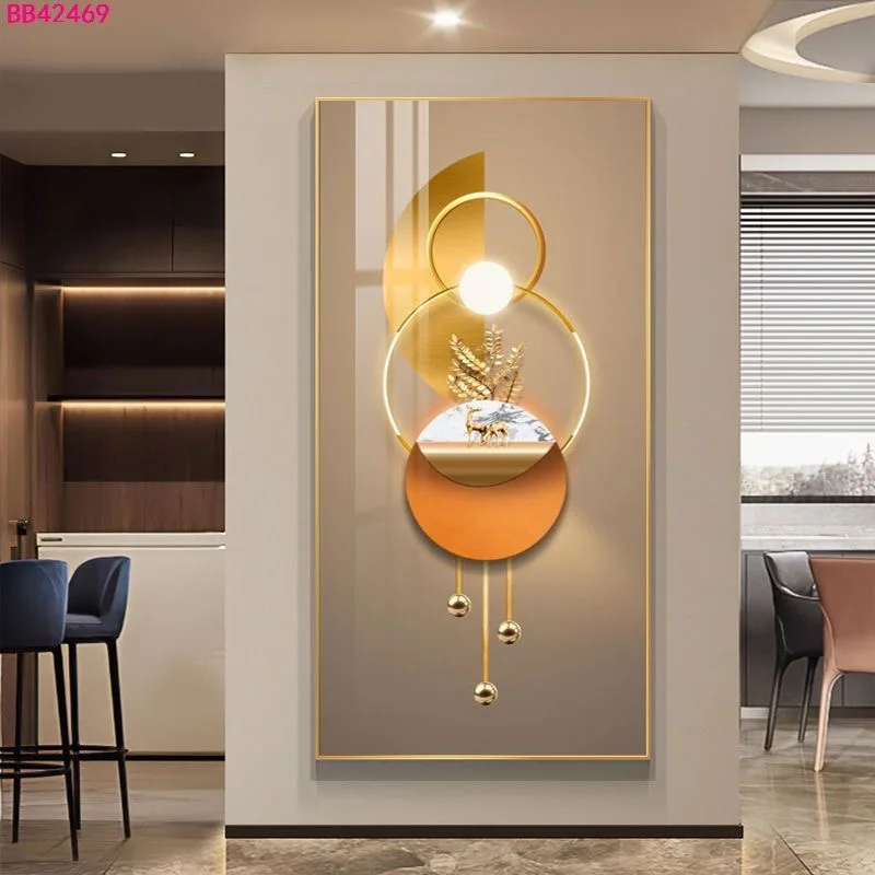 100X50CM New Large Aluminum Alloy Frame Crystal Home Gallery Hanging Wall Decor Artwork Painting Dropshipping for Living DDP