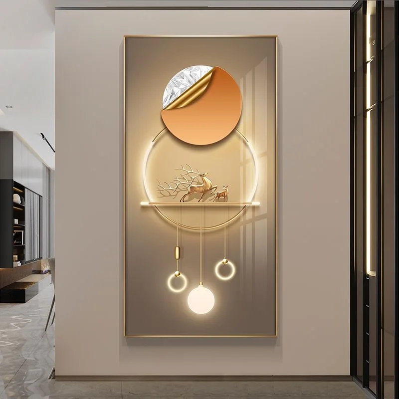 100X50CM New Large Aluminum Alloy Frame Crystal Home Gallery Hanging Wall Decor Artwork Painting Dropshipping for Living DDP