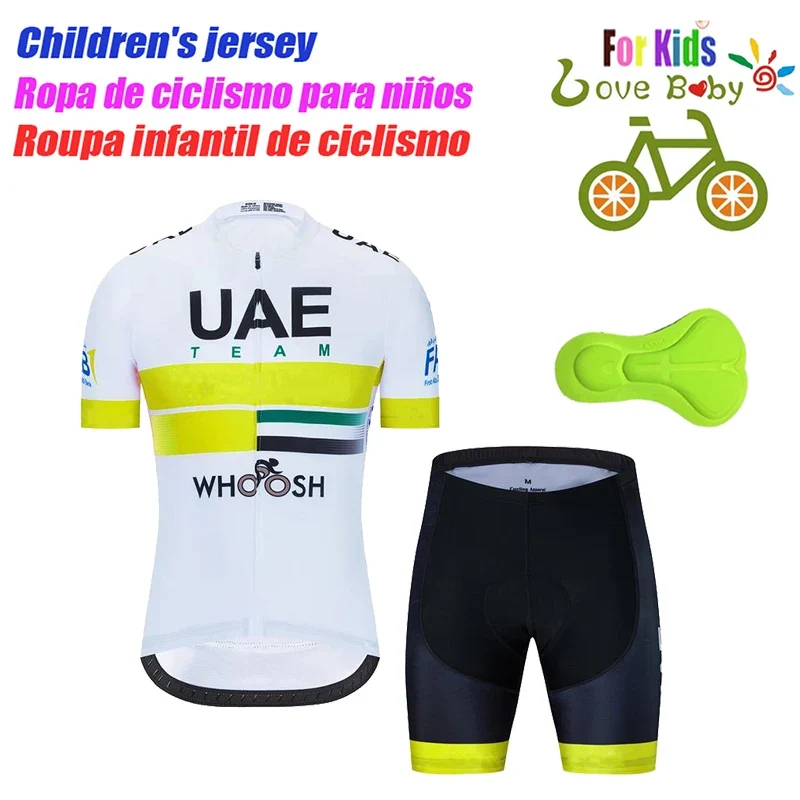 UAE 2022 New Kids Cycling Jerseys Set Summer Breathable Child Bike Cycling Clothes Boy Sport Bicycle Jersey Cycling Clothing