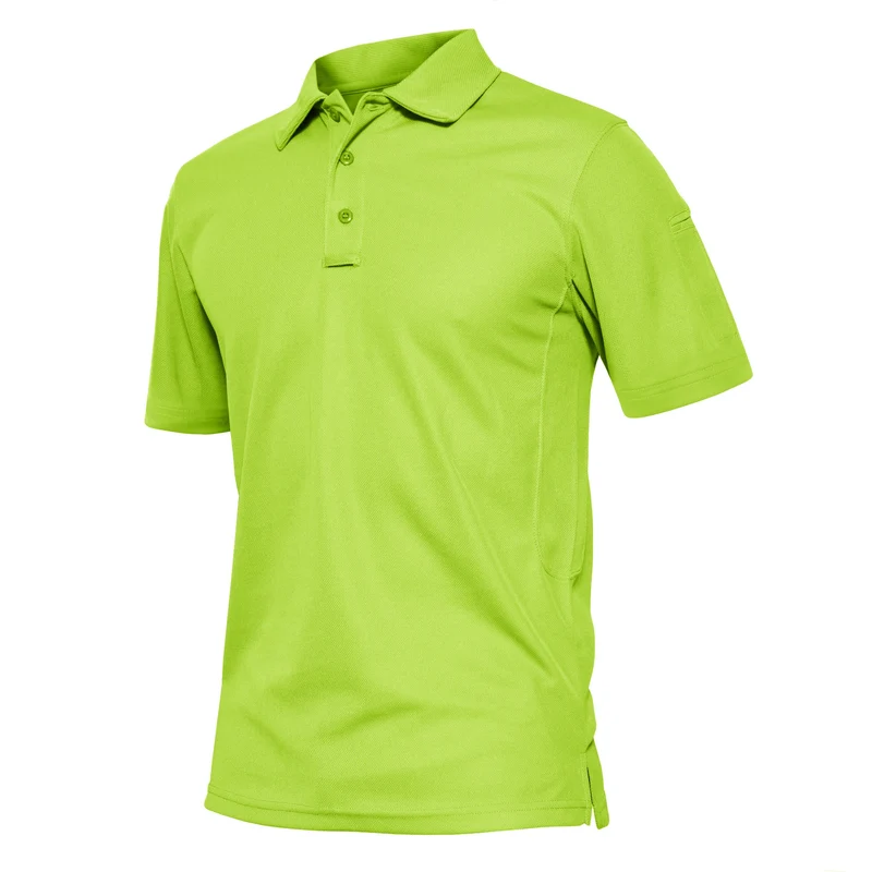 KEFITEVD Summer Golf T-shirts Men's Short Sleeve Quick Drying Polo Shirt Lightweight Outdoor Hiking Camping T-shirts Tee Tops