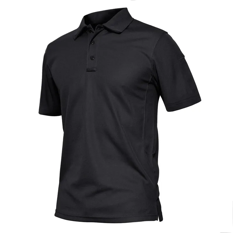 KEFITEVD Summer Golf T-shirts Men's Short Sleeve Quick Drying Polo Shirt Lightweight Outdoor Hiking Camping T-shirts Tee Tops