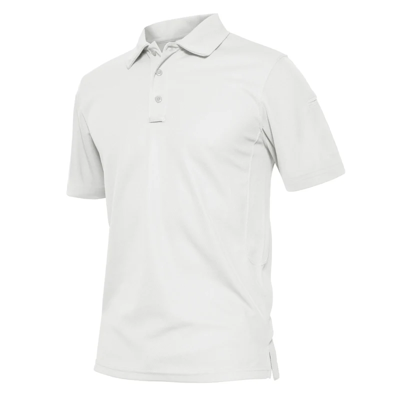 KEFITEVD Summer Golf T-shirts Men's Short Sleeve Quick Drying Polo Shirt Lightweight Outdoor Hiking Camping T-shirts Tee Tops