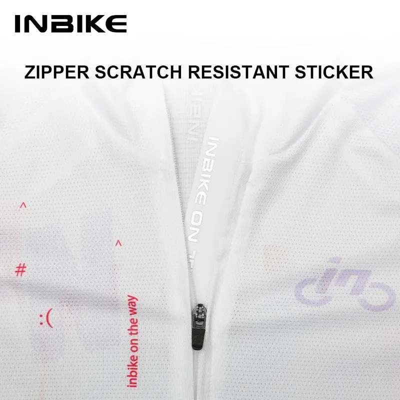 INBIKE Summer New Bicycle Short Sleeve Jersey Quick Drying Women's MTB Cycling Jersey Breathable Biking Clothing with 3 Pockets
