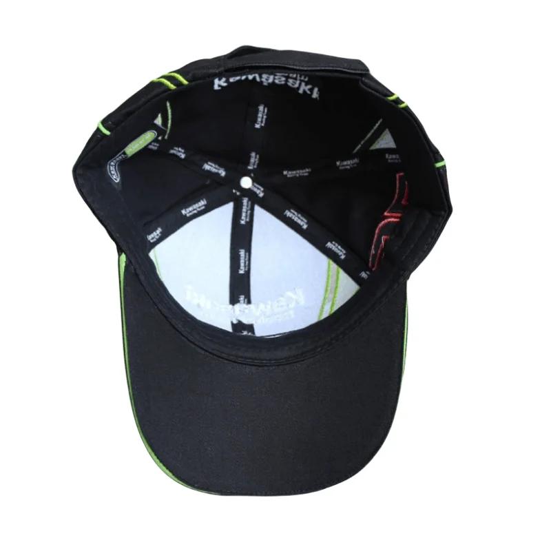 Kawasaki Racing Hat Kawasaki Motorcycle Baseball cap Summer Adjustable Sunscreen Men's Women's Outdoor Sports Hip hop Headwear
