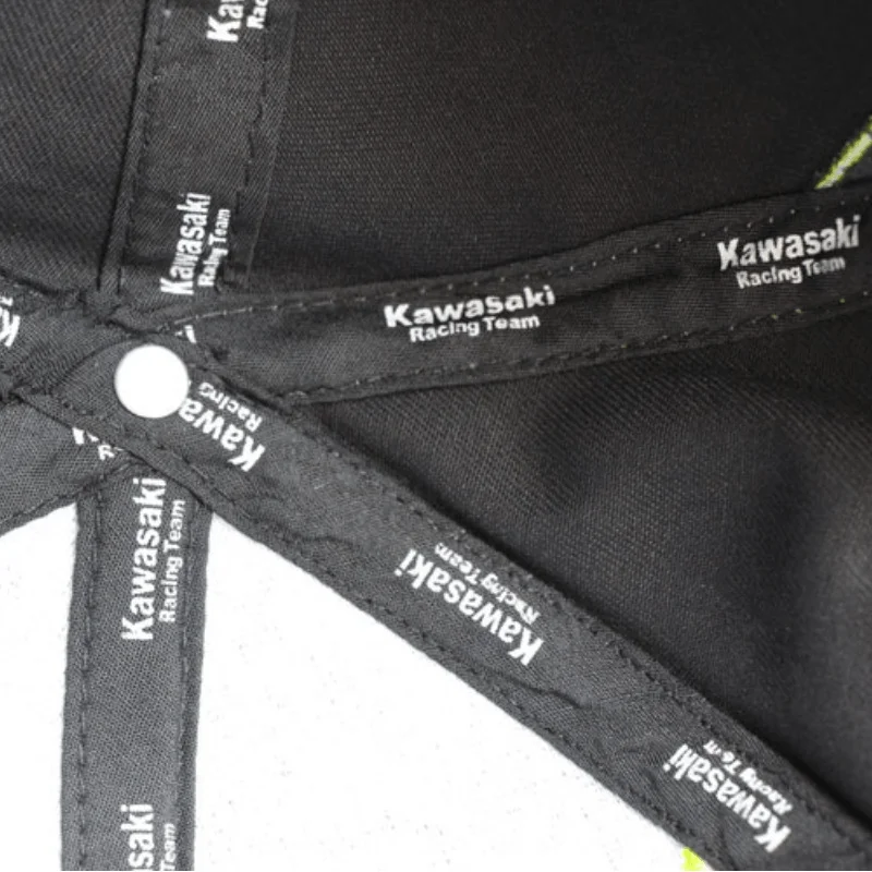 Kawasaki Racing Hat Kawasaki Motorcycle Baseball cap Summer Adjustable Sunscreen Men's Women's Outdoor Sports Hip hop Headwear