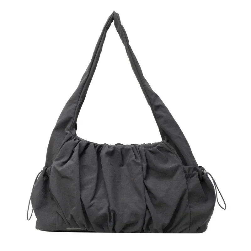 Nylon Cloth Bag Women Tote Bag Large Capacity Summer 2025 New Fashionable women's pleated Outdoor Travel bag Shoulder Bag
