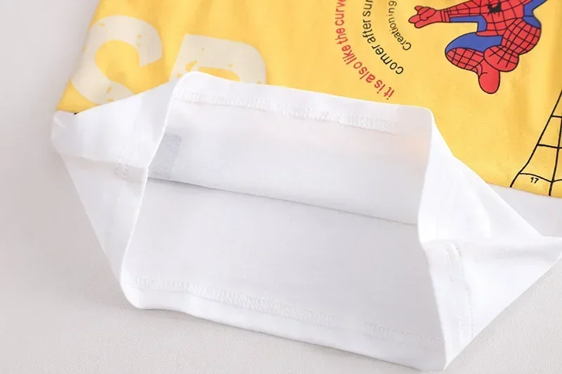 2025 Summer Baby Boys Spiderman Short Sleeve T-shirt+Jeans Sets Clothes Kids Fashion Clothing Outfits Children Sports Suits