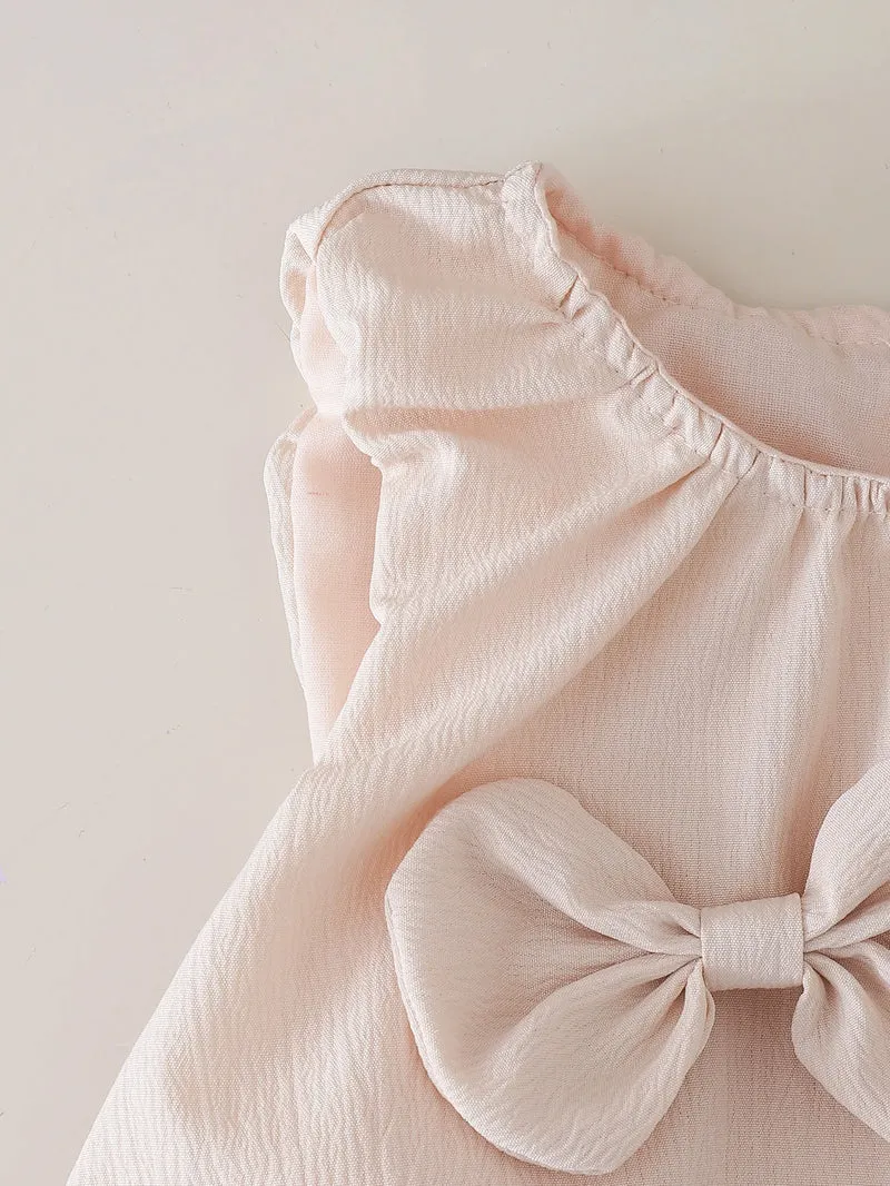 Girls Summer Casual Sleeveless Bloomer Top + Short Pants Two-Piece Set Infant Clothing Ethnic Style Children's Fashion