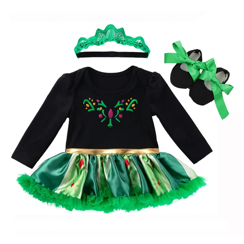 0-2Y 3pcs Girl Baby Summer Suit Novelty Costume Newborn Clothing Sets Bebe Dress Toddler Clothes Party Cosplay Gift 3 6 9 12 18M