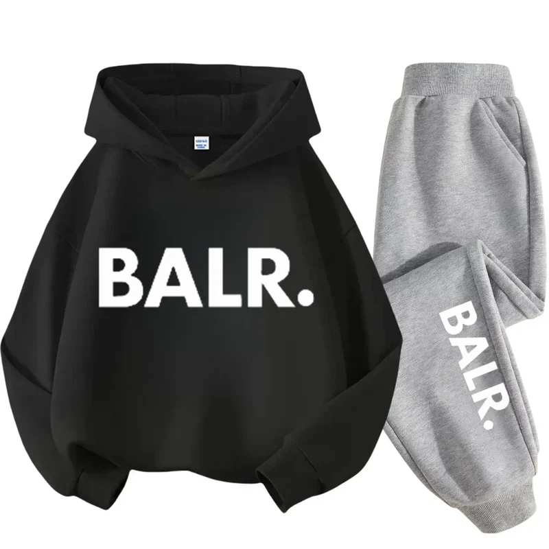 Autumn Warm New York Letter Cool Graphic Print Children Long Sleeve Hoodie +pant Suit 2pcs Set Sweatshirt Boy Girl Kid Sportwear