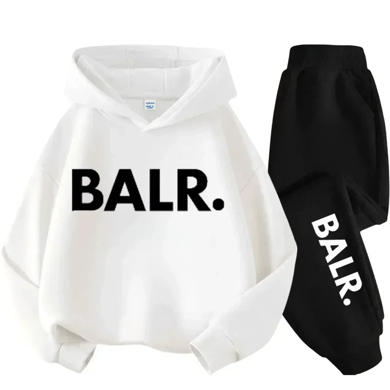 Autumn Warm New York Letter Cool Graphic Print Children Long Sleeve Hoodie +pant Suit 2pcs Set Sweatshirt Boy Girl Kid Sportwear