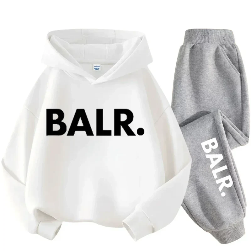 Autumn Warm New York Letter Cool Graphic Print Children Long Sleeve Hoodie +pant Suit 2pcs Set Sweatshirt Boy Girl Kid Sportwear