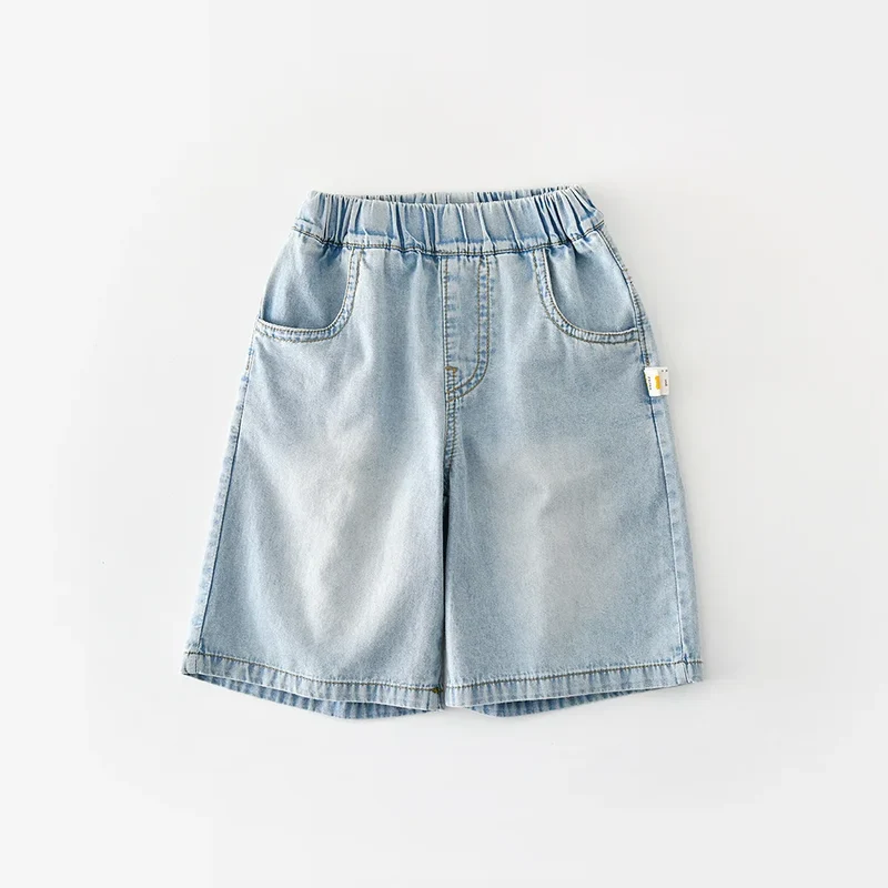 2026 Summer New Baby Thin Denim Shorts Children Casual Pants Boys Girls Loose Jeans Shorts Solid Kids Clothes