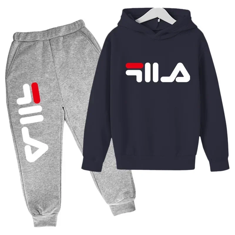 Spring Autumn New Fashion Kids Tracksuits 3-12 Years Boys and Girls Casual Sports Hoodie Tops+pants 2pcs Sets Children Clothes