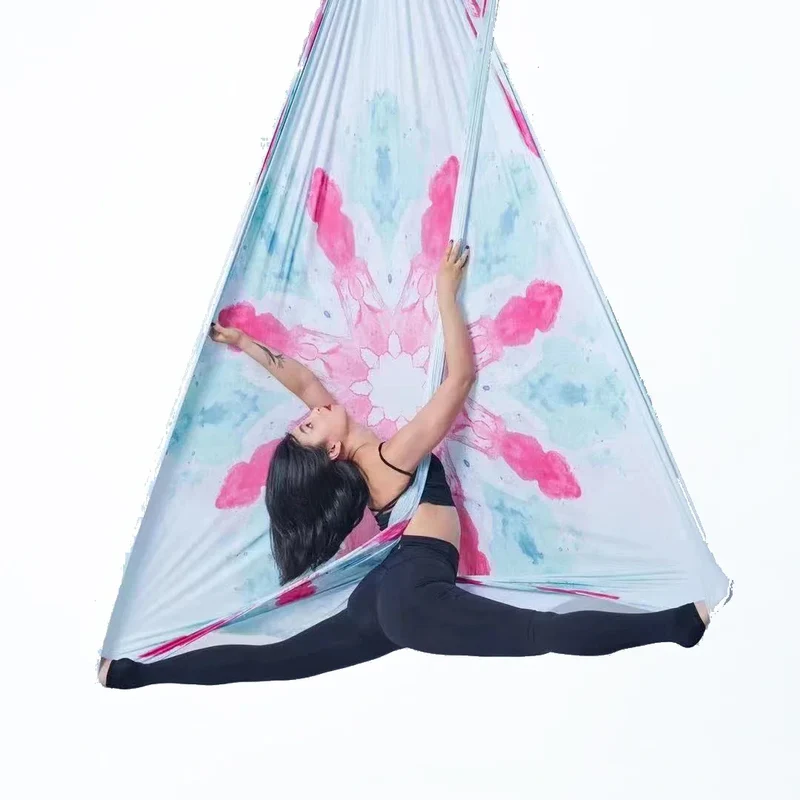 2024 New Aerial Yoga hammock Fabric Flying Pilates Yoga Swing Silk Aerial Anti-Gravity Traction Device Fitness Yoga Home Gym