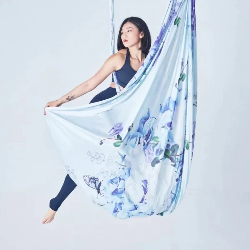 2024 New Aerial Yoga hammock Fabric Flying Pilates Yoga Swing Silk Aerial Anti-Gravity Traction Device Fitness Yoga Home Gym