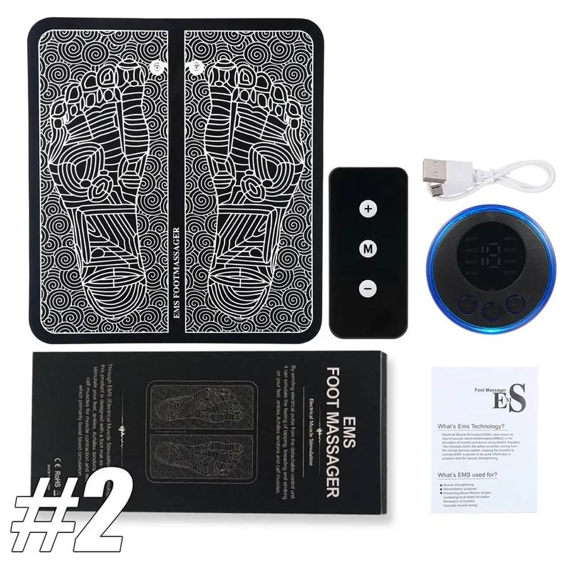 Foot Massager EMS Rechargeable Massage Mat Foot Relaxation Pads Electric Foot Massage Tool To Relieve Sore Feet Home Fitness