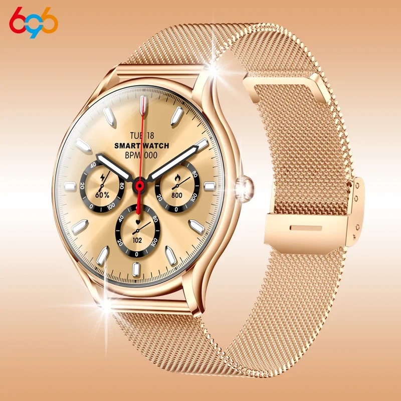 2025 New AMOLED Screen 7.9mm Ultra-thin Women Blue Tooth Call Smart Watch Heart Rate Health Lady Music Sport Fitness Smartwatch