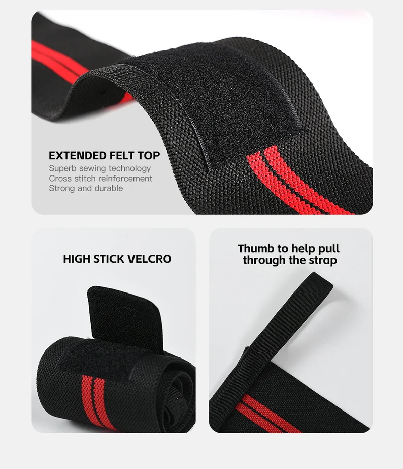 Fitness Wristband Wrapped Design With Adjustable Elasticity to Support and Stabilize The Wrist, Avoiding Wrist Injuries