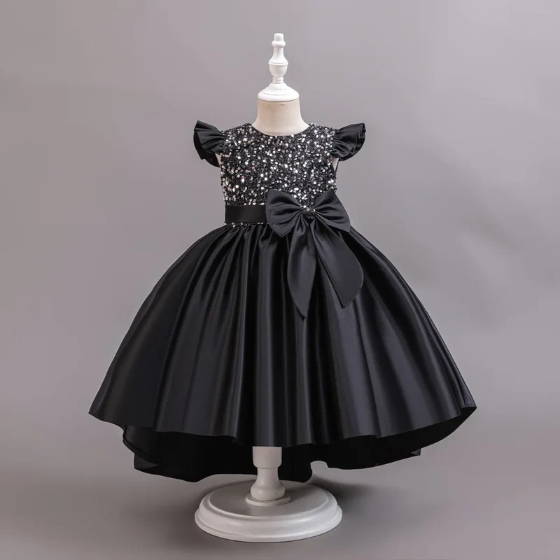 Girls Ready Made New Style Fashion Sleeveless Children Wedding Party Dresses Flower Puffy Frocks