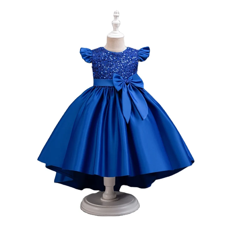 Girls Ready Made New Style Fashion Sleeveless Children Wedding Party Dresses Flower Puffy Frocks