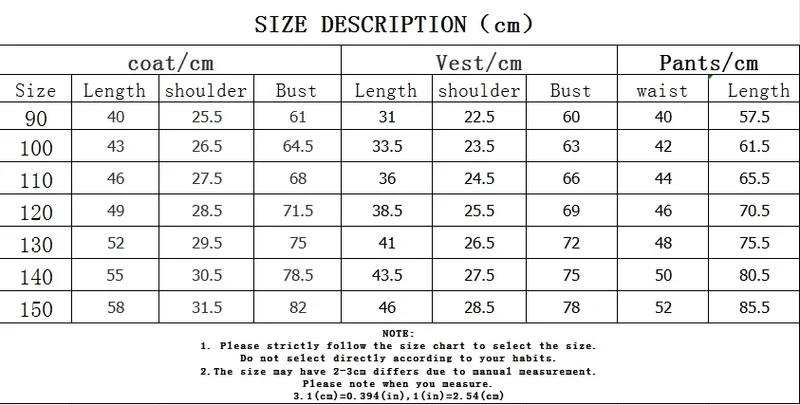 Spring Autumn Formal Boys Suit Set Children Party Host Wedding Costume Little Kids Blazer Vest Pants Clothing Sets