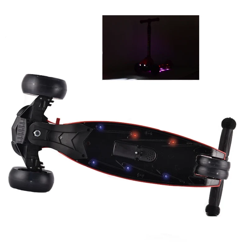 High Quality Foldable Kick Scooter Three Wheel Children Scooter with Led Light