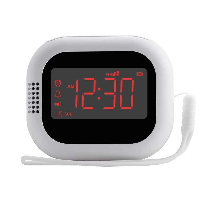 FM radio vibration clock lithium battery powered vibrating clock with DST and child lock vibration clock