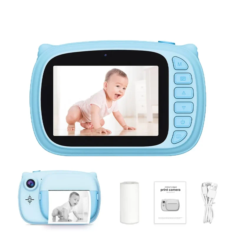1080P HD Mini Camera Kids' Selfie Toddler Child Camera with Video Feature Print Style for Child's Birthday Gift