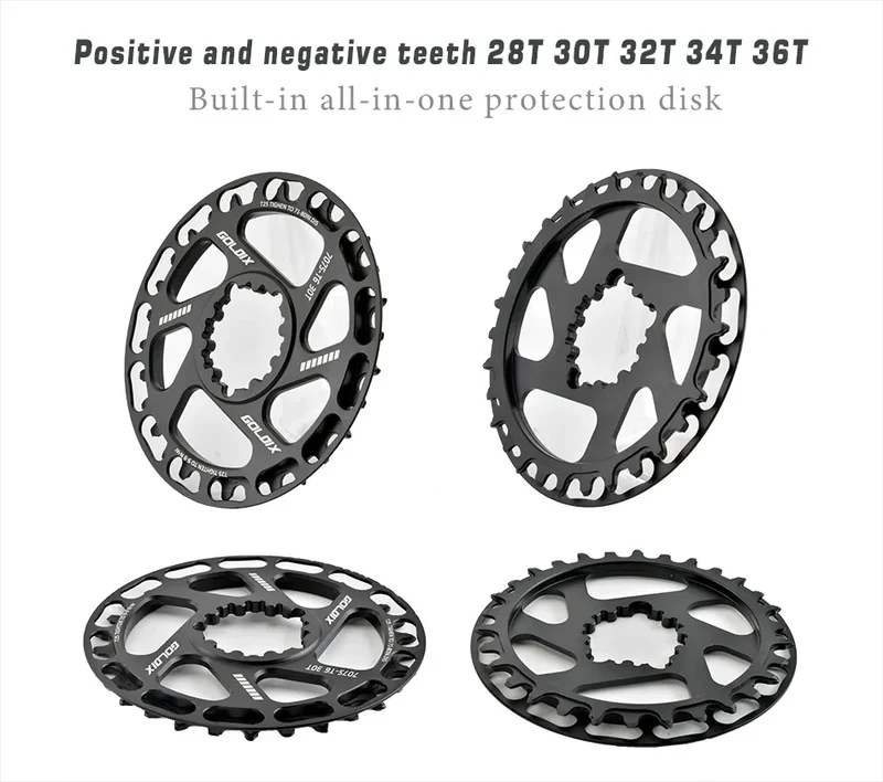 GOLDIX Children Bicycle Crankset 110mm/127mm/140mm/150mm/155mm/160mm Crank MTB Kid Crankset 28T-36T Chainring for SRAM