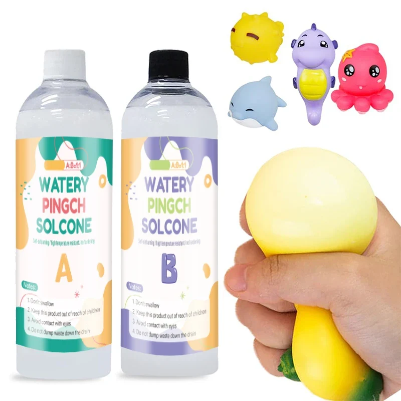 Homemade Pinch Joy Food Grade Silicone Squeeze Toys AB Adhesive Handmade Silicone Squeezing Toys for Children Male & Female