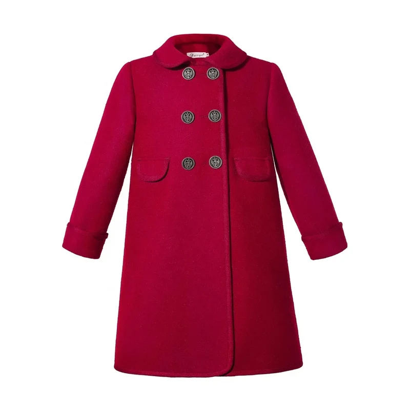Pettigirl new Popular Solid Color Red Warm Children Girls' Jackets & Coats Latest and Stylish 1BAG=1PCS