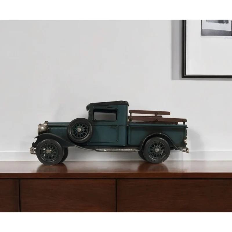 HMS 5\" Hand Painted Die-Cast Metal Ford Model a Pickup 1928 Truck Toy for Play