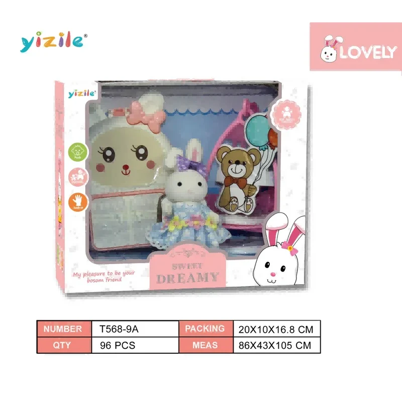 Interactive Rabbit Themed Montessori Educational Toy Set for Toddlers 2 to 4 Years Sensory Developmental Skills