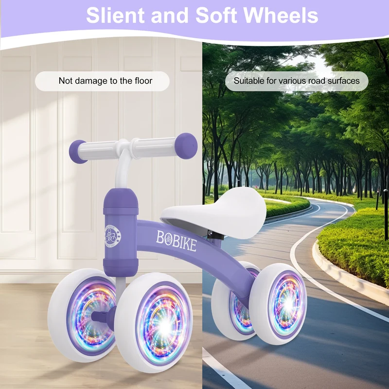 Baby Balance Bike Toys for 12-36 Months Kids Toy Boy and Girls Gifts Toddler Best First Birthday Gift (Purple)