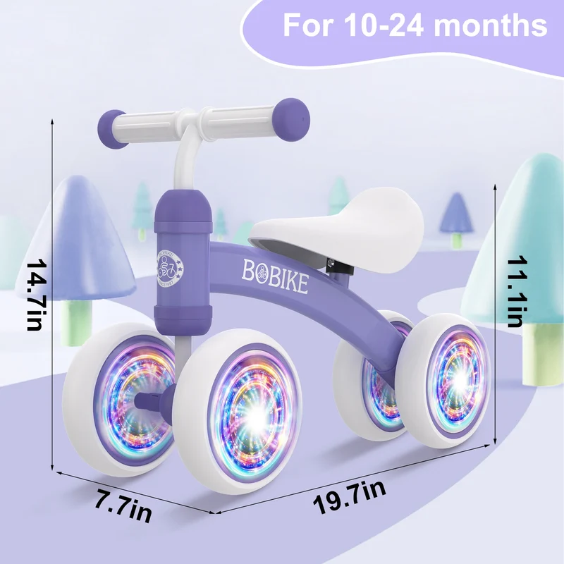 Baby Balance Bike Toys for 12-36 Months Kids Toy Boy and Girls Gifts Toddler Best First Birthday Gift (Purple)
