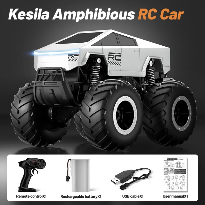 2.4G Four-wheel Drive Remote Control Car, Children's Toy Car, Electric Drifting Racing Car, Amphibious Remote Control Off-road