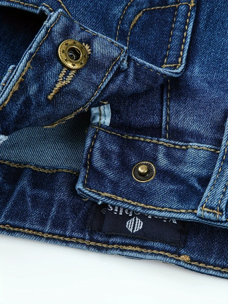 Fashion Men's Denim Pants Stretch Slim Fit Jeans Male Casual Trouser for Spring & Fall New