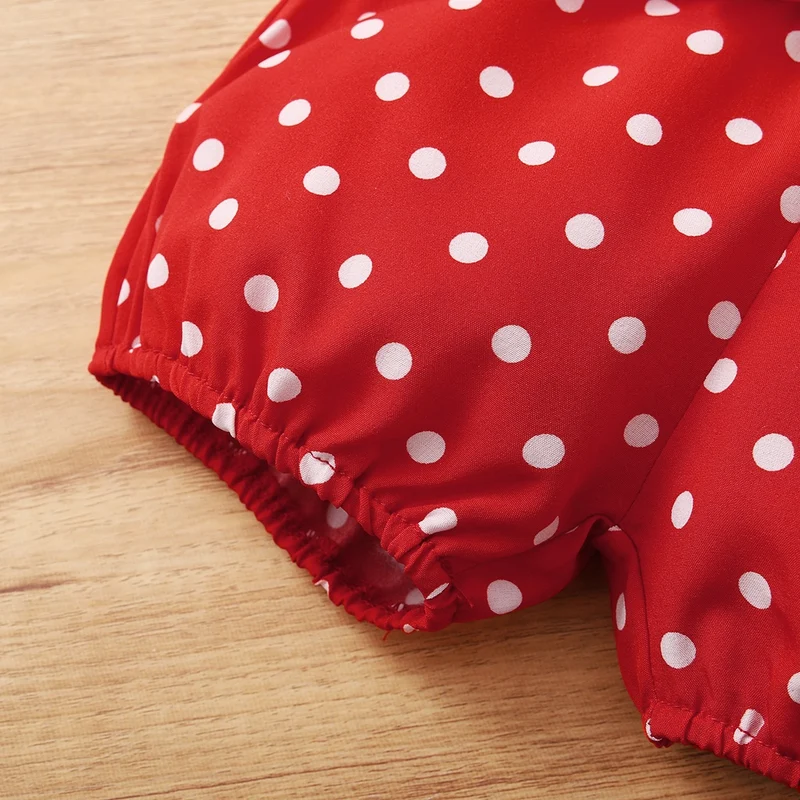 0-18 Months Newborn Baby Girl Cute Polka Dot Summer Outfit Set Short Sleeve Bodysuit+Pants+Headband Toddler Girls Clothing