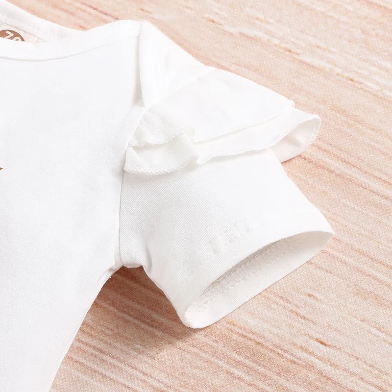 0-18 Month Newborn Baby Girls Clothes Romper Dot Pant with Elastic Waistband Infant Headband with Bowknot 3Pcs Casual Set