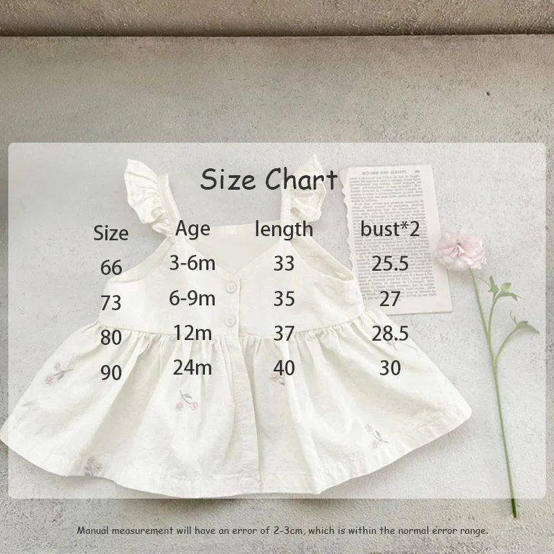 MILANCEL Baby Girl Summer Set Toddler Embroidered Ruffle Dress Top Shorts 2pcs