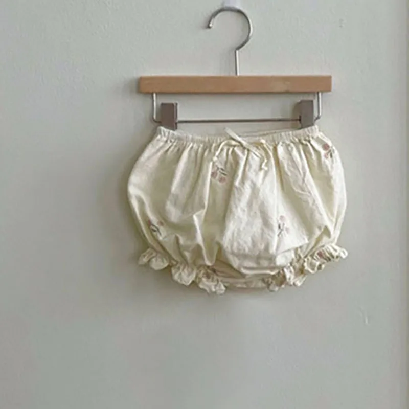 MILANCEL Baby Girl Summer Set Toddler Embroidered Ruffle Dress Top Shorts 2pcs