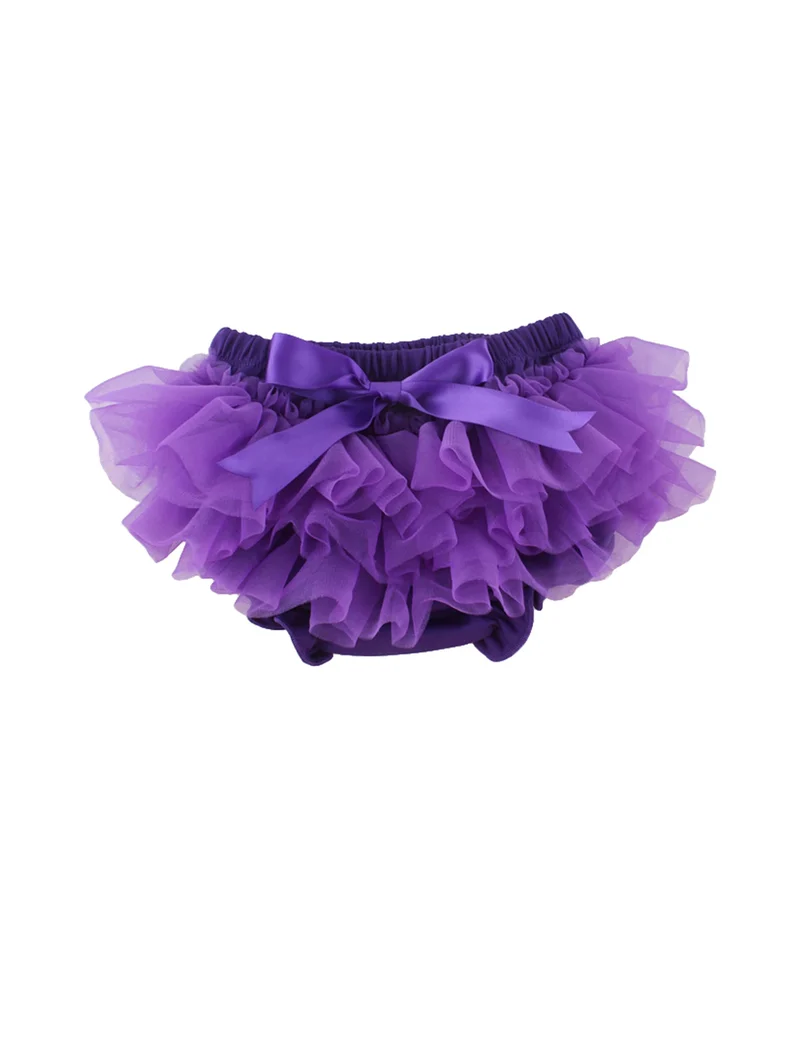 Boutique Baby Girls Tutu Bloomers Diaper Cover Newborn Soft Fluffy Solid Color Tulle Bloomer Skirts and Flower Headband Set