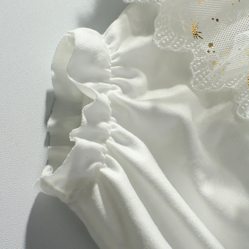 2Pcs Newborn Photography Outfit Baby Girl Butterfly Glitter Star Lace Romper With Pearl Headband Infant Photo Props
