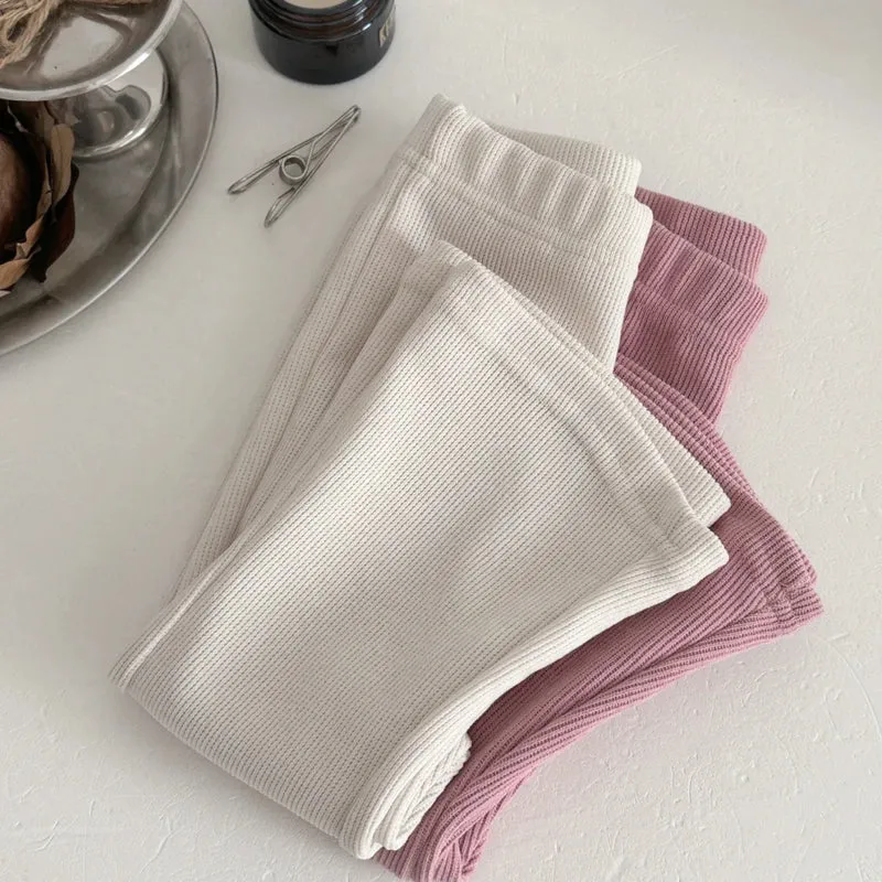 Baby Trousers Spring Loose Solid Color Bell Bottom Pants Newborn Girl Stretch Trousers Autumn Toddler Girl Clothes