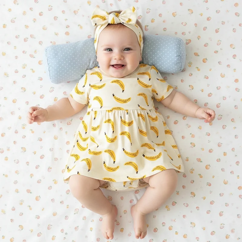 Summer Soft Cute Baby Girls Dress Cotton Princess Kids Dress Clothes