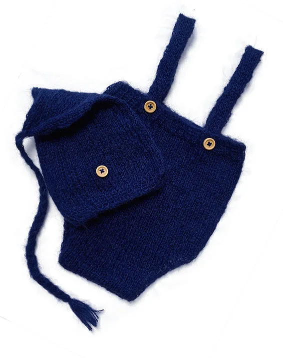 2pcs/set Crochet Newborn Outfit Newborn Photography Props Knitted Wool Hat Clothing Costume Shooting Bebes Accesorios