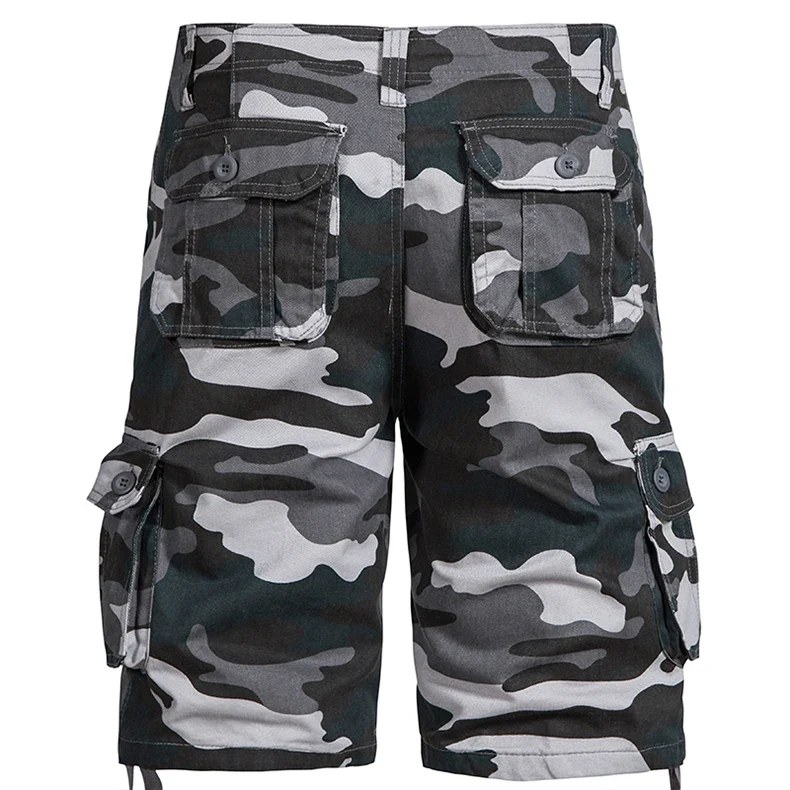 Mens Camo Shorts Men Camouflage Overalls Loose Casual Outdoor Sports Half Pants Side Pocket Cotton Comfortable Shorts