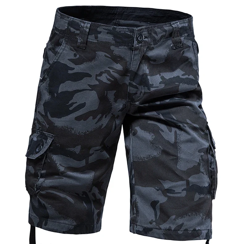 Mens Camo Shorts Men Camouflage Overalls Loose Casual Outdoor Sports Half Pants Side Pocket Cotton Comfortable Shorts